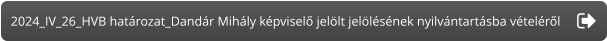 2024_IV_26_HVB határozat_Dandár Mihály képviselő jelölt jelölésének nyilvántartásba vételéről
