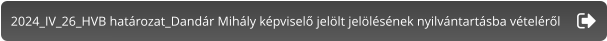 2024_IV_26_HVB határozat_Dandár Mihály képviselő jelölt jelölésének nyilvántartásba vételéről