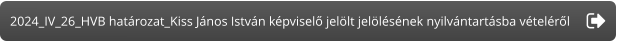 2024_IV_26_HVB határozat_Kiss János István képviselő jelölt jelölésének nyilvántartásba vételéről